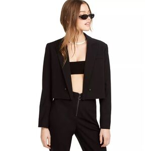 Danielle Bernstein For Macy’s “WeWoreWhat” Cropped Blazer Black XL NWT
